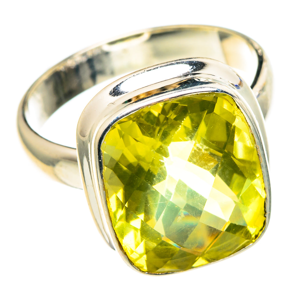 Lemon Quartz Rings handcrafted by Anasilvercos - RING86480