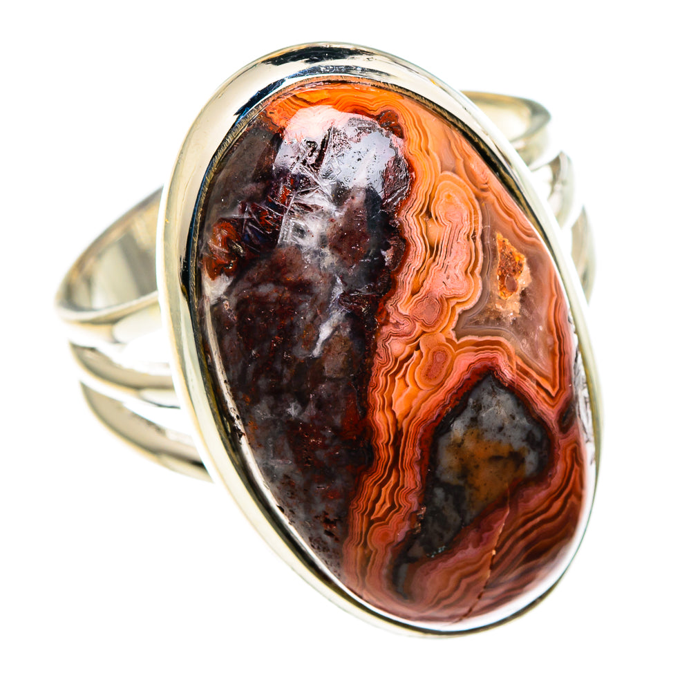 Crazy Lace Agate Rings handcrafted by Anasilvercos - RING86489