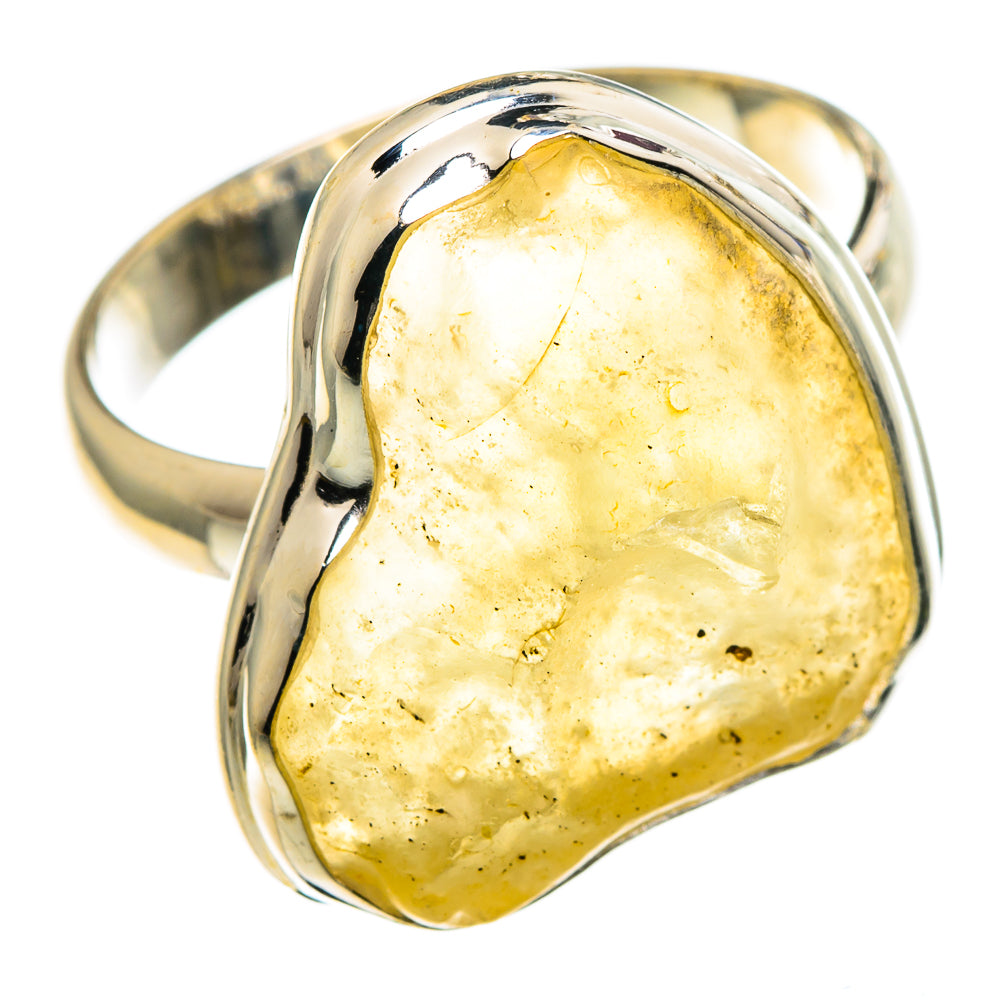 Libyan Desert Glass Rings handcrafted by Anasilvercos - RING86493