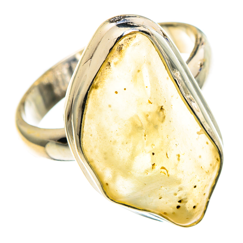 Libyan Desert Glass Rings handcrafted by Anasilvercos - RING86496