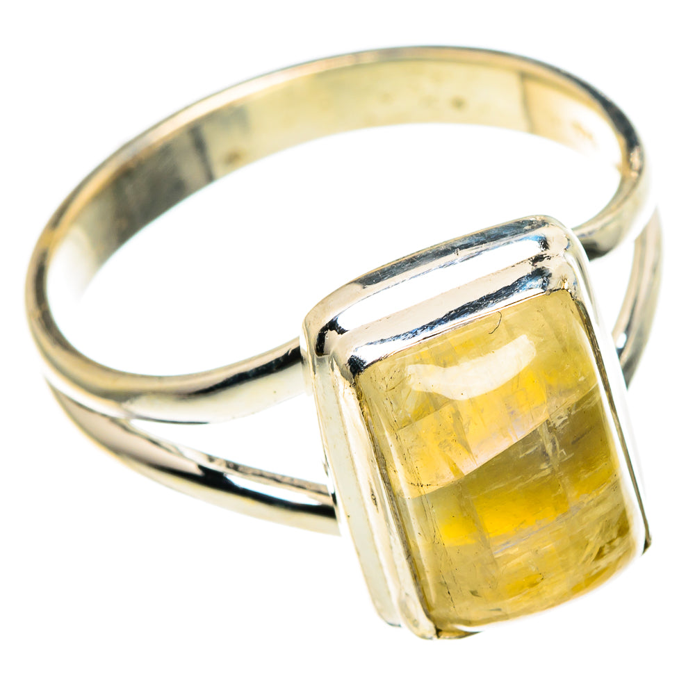 Yellow Moonstone Rings handcrafted by Anasilvercos - RING86514