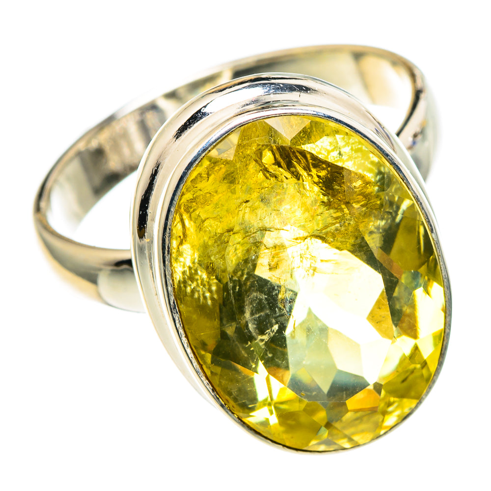 Lemon Quartz Rings handcrafted by Anasilvercos - RING86515