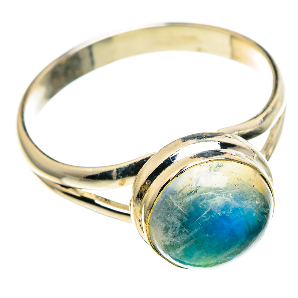 Rainbow Moonstone Rings handcrafted by Anasilvercos - RING86519