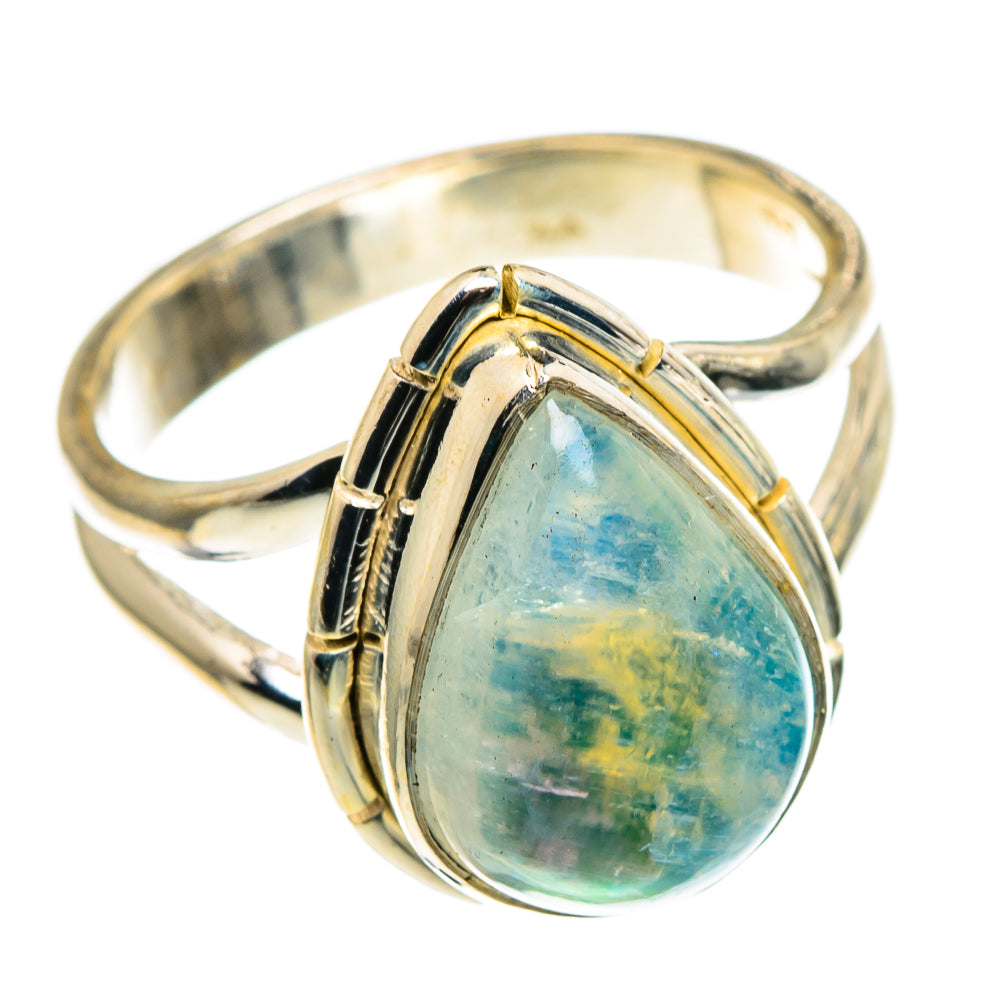 Rainbow Moonstone Rings handcrafted by Anasilvercos - RING86521