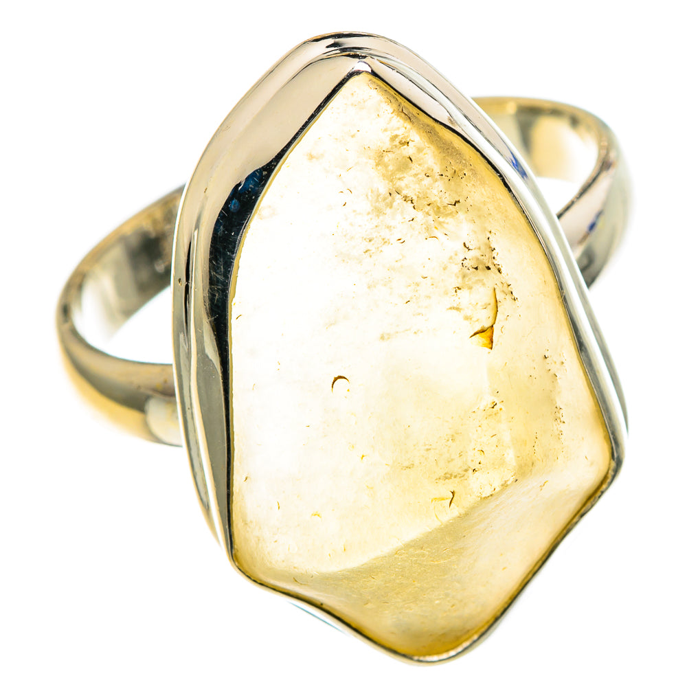 Libyan Desert Glass Rings handcrafted by Anasilvercos - RING86526
