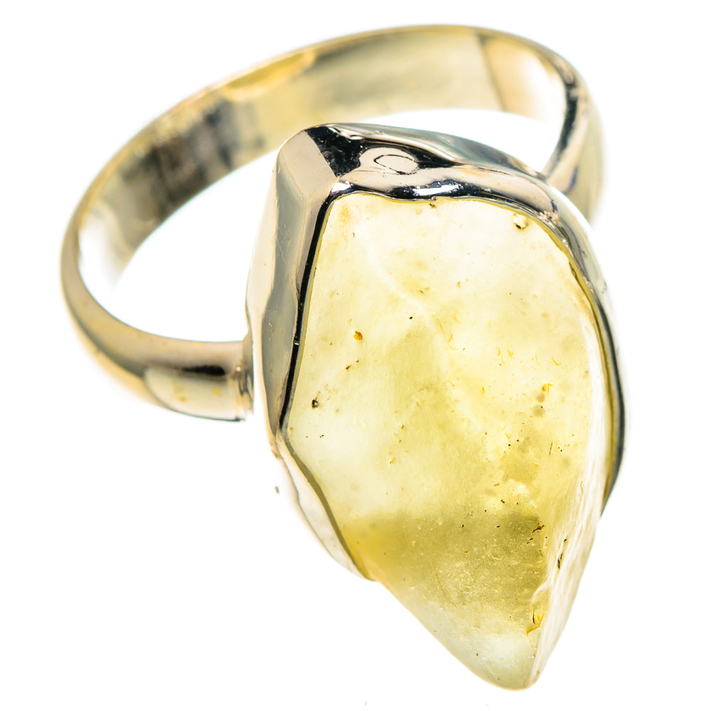 Libyan Desert Glass Rings handcrafted by Anasilvercos - RING86528
