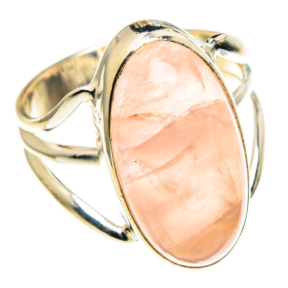 Rose Quartz Rings handcrafted by Anasilvercos - RING86533