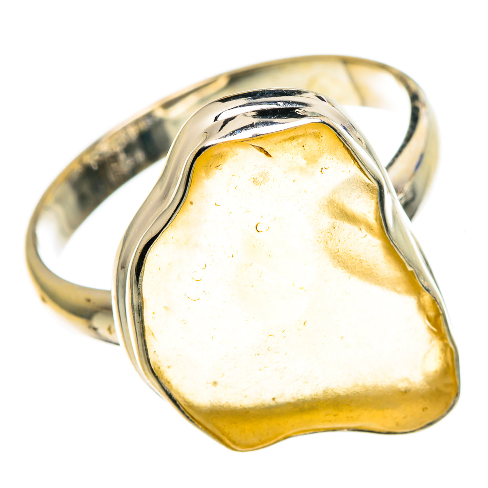 Libyan Desert Glass Rings handcrafted by Anasilvercos - RING86557 - Photo 2