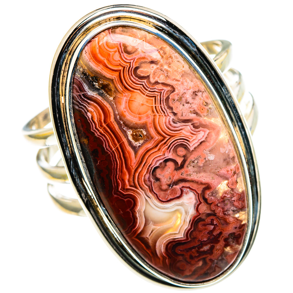 Crazy Lace Agate Rings handcrafted by Anasilvercos - RING86597