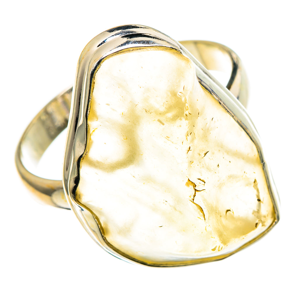 Libyan Desert Glass Rings handcrafted by Anasilvercos - RING86601 - Photo 2