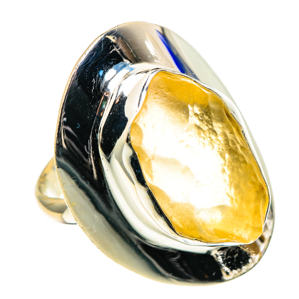 Libyan Desert Glass Rings handcrafted by Anasilvercos - RING86602