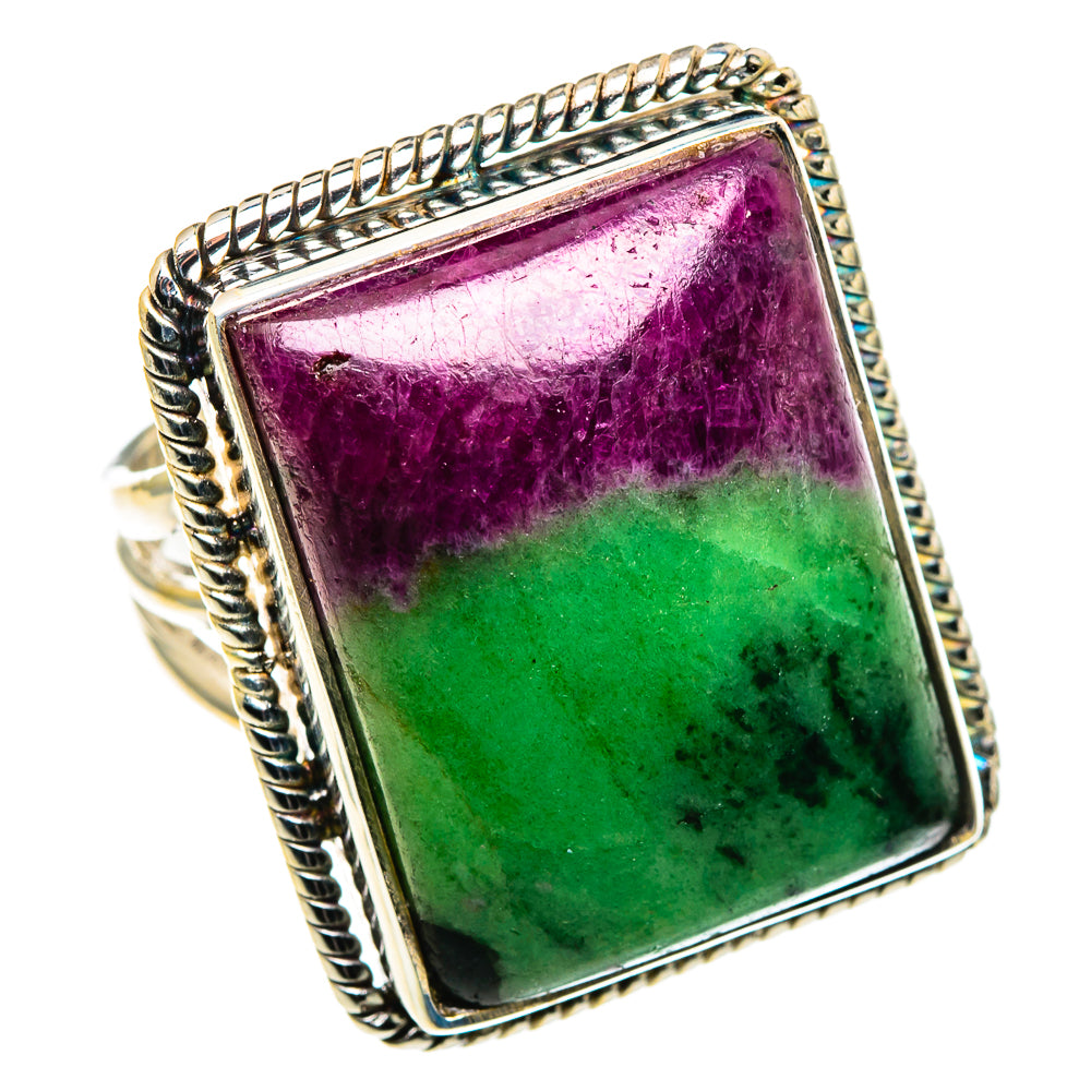 Ruby Zoisite Rings handcrafted by Anasilvercos - RING86611