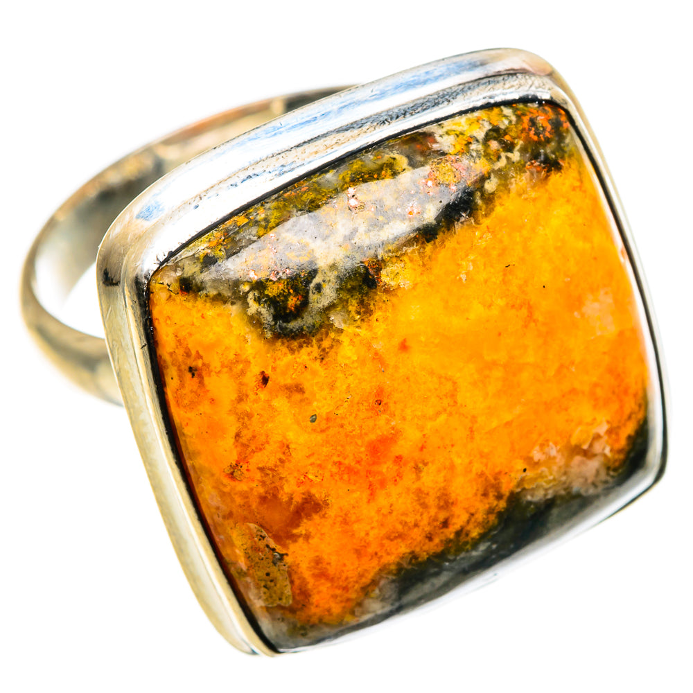 Bumble Bee Jasper Rings handcrafted by Anasilvercos - RING86620
