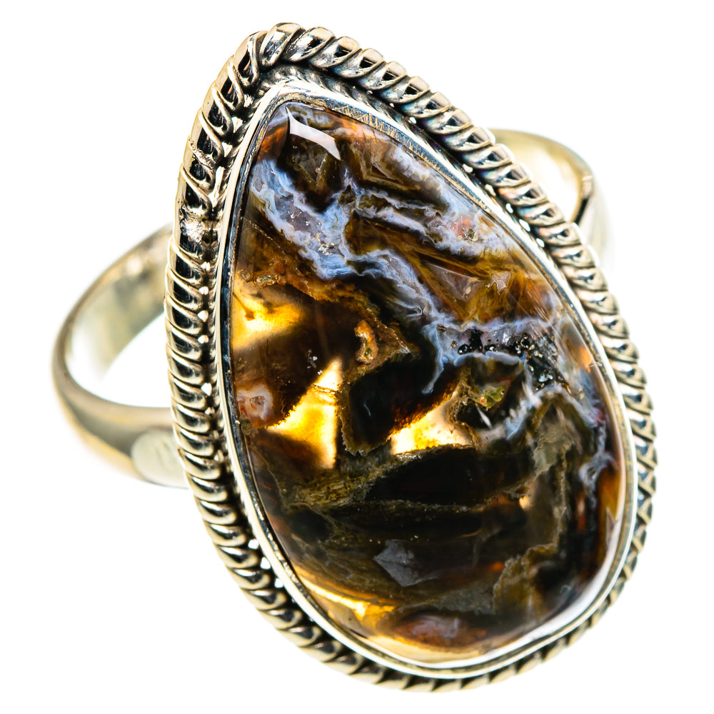 Turkish Tube Agate Rings handcrafted by Anasilvercos - RING86632