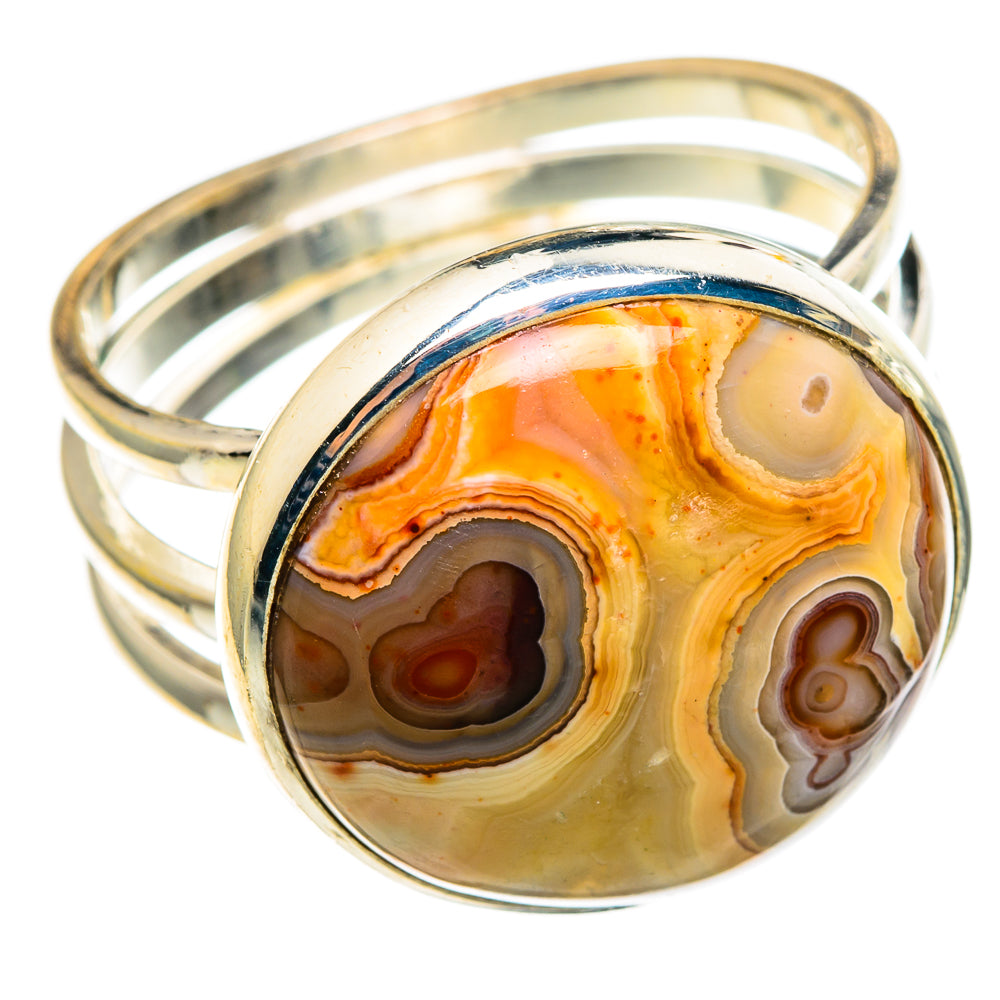Crazy Lace Agate Rings handcrafted by Anasilvercos - RING86633