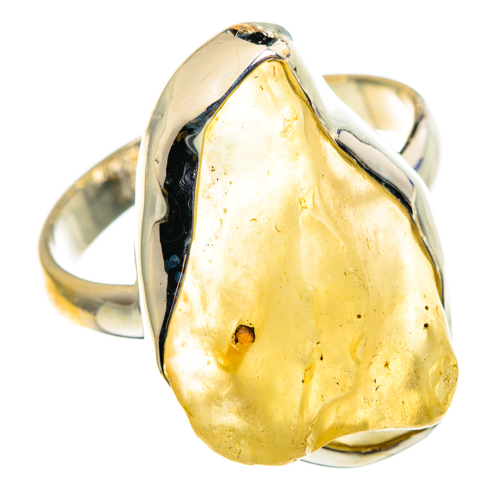 Libyan Desert Glass Rings handcrafted by Anasilvercos - RING86635