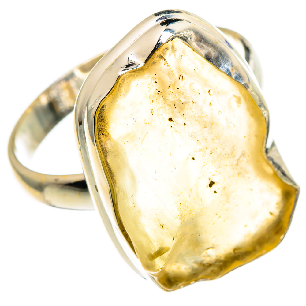 Libyan Desert Glass Rings handcrafted by Anasilvercos - RING86636