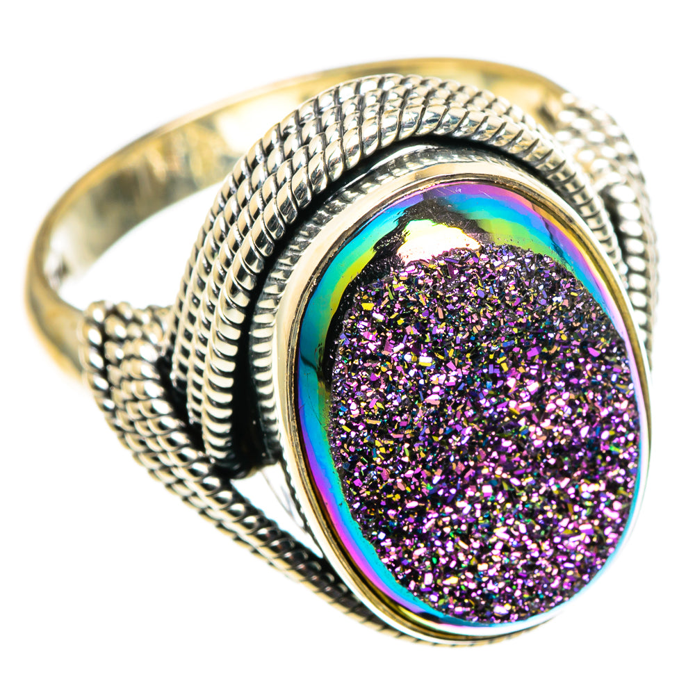 Titanium Druzy Rings handcrafted by Anasilvercos - RING86647