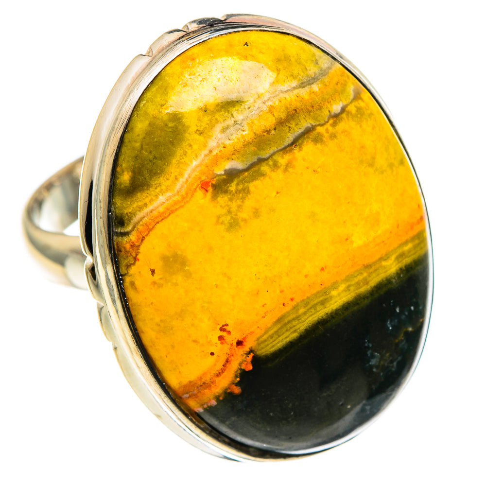 Bumble Bee Jasper Rings handcrafted by Anasilvercos - RING86652