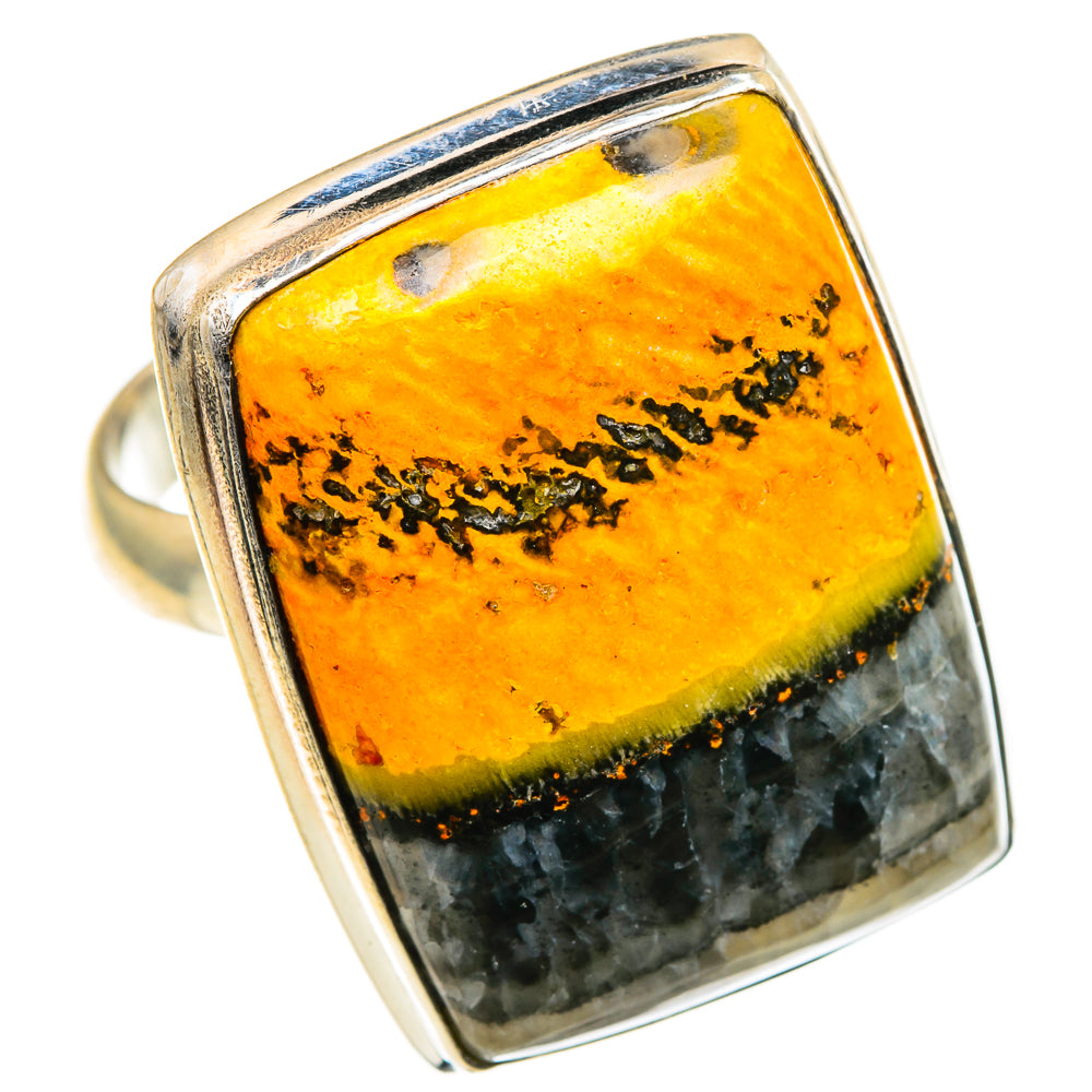 Bumble Bee Jasper Rings handcrafted by Anasilvercos - RING86653