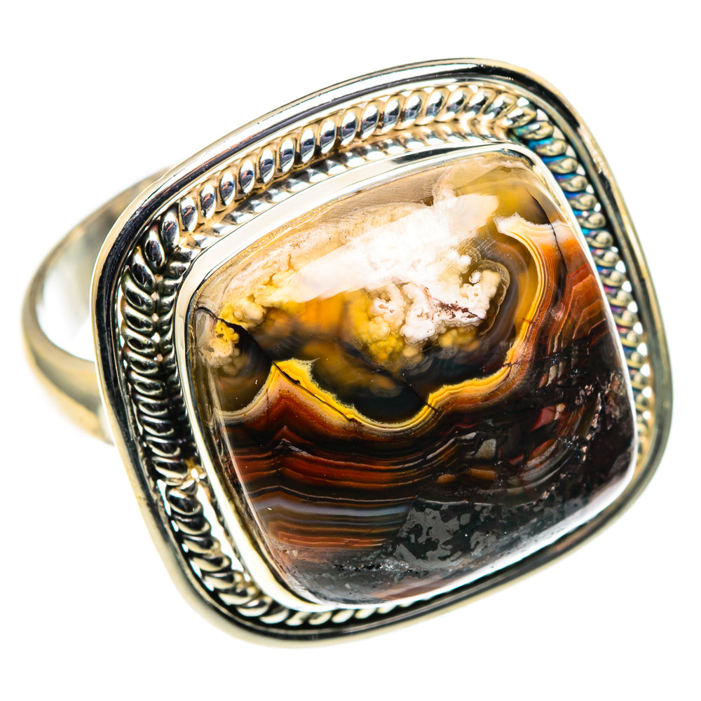 Crazy Lace Agate Rings handcrafted by Anasilvercos - RING86667