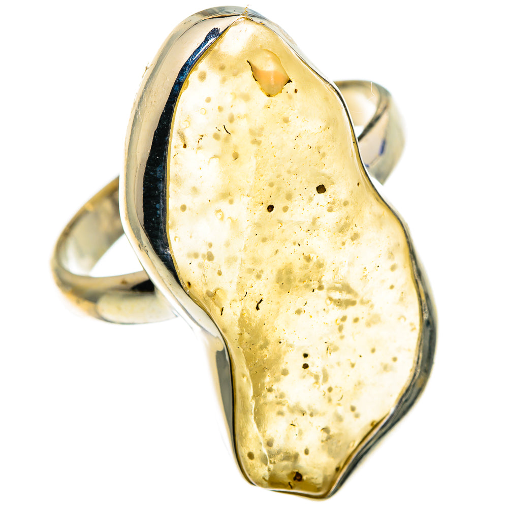 Libyan Desert Glass Rings handcrafted by Anasilvercos - RING86670