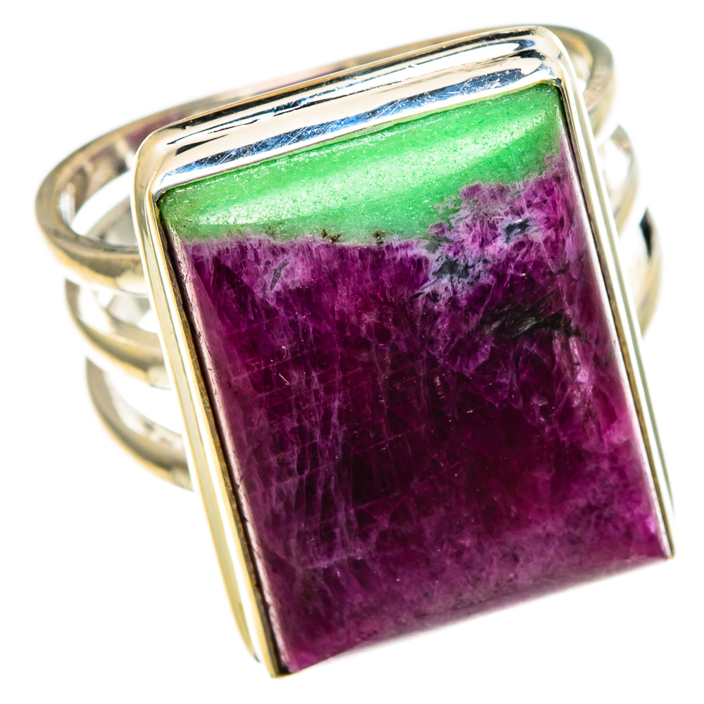 Ruby Zoisite Rings handcrafted by Anasilvercos - RING86678