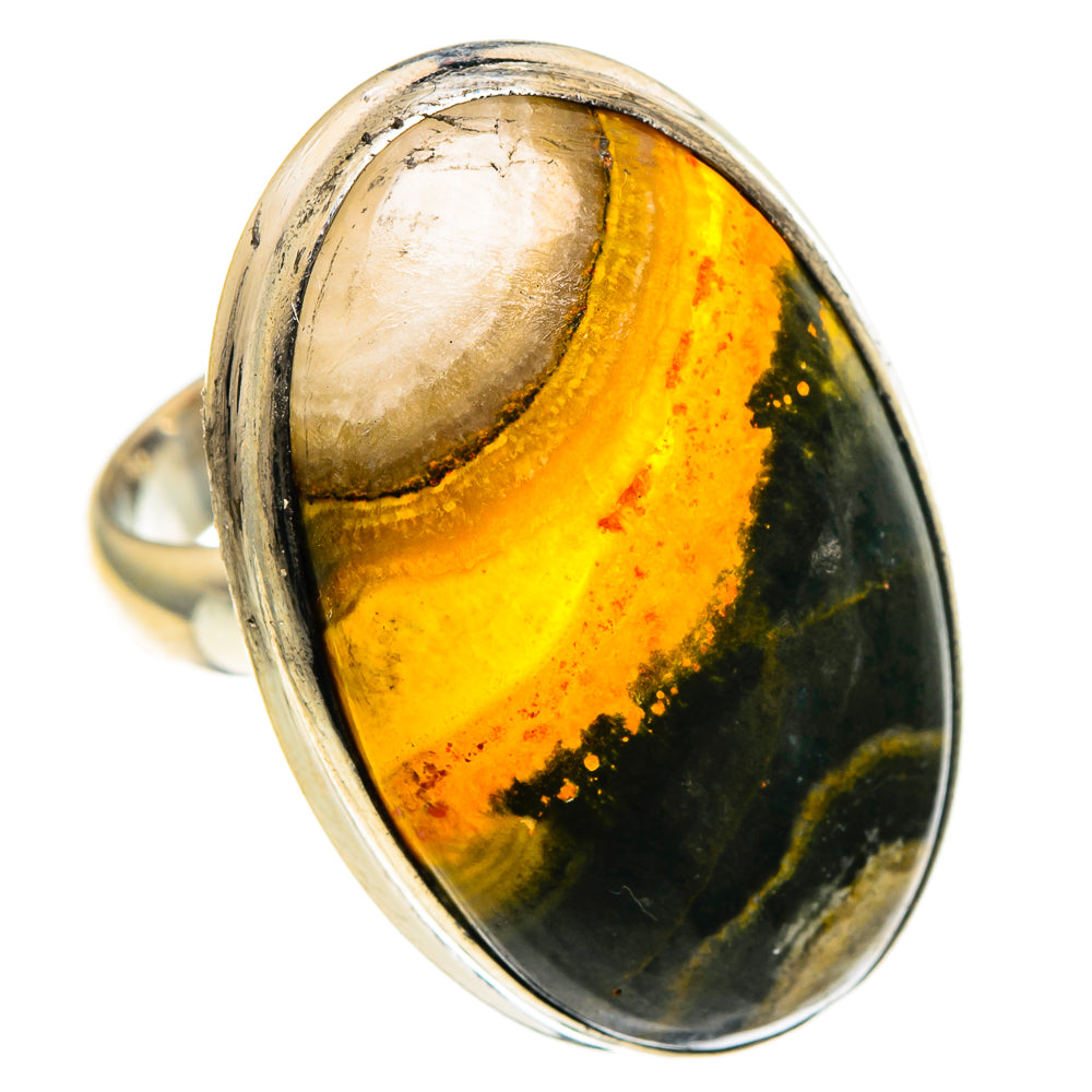 Bumble Bee Jasper Rings handcrafted by Anasilvercos - RING86685