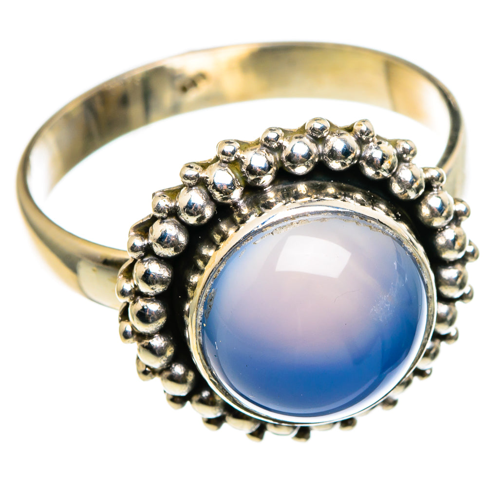 Aqua Chalcedony Rings handcrafted by Anasilvercos - RING86702