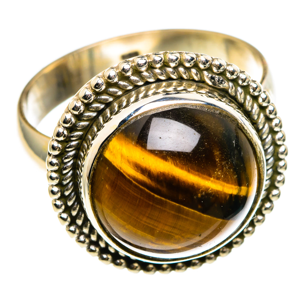 Tiger Eye Rings handcrafted by Anasilvercos - RING86707