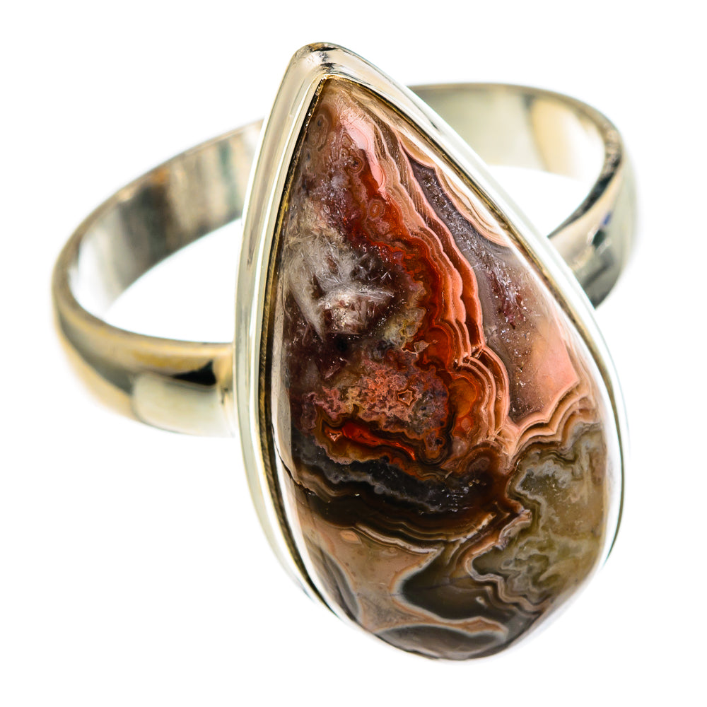Crazy Lace Agate Rings handcrafted by Anasilvercos - RING86708
