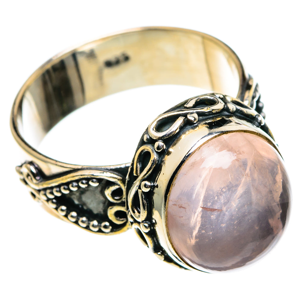 Rose Quartz Rings handcrafted by Anasilvercos - RING86715