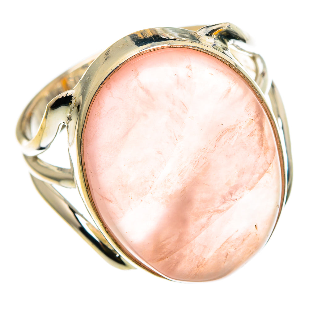 Rose Quartz Rings handcrafted by Anasilvercos - RING86716