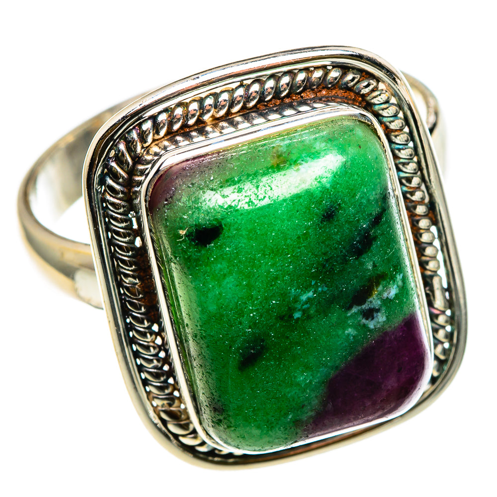 Ruby Zoisite Rings handcrafted by Anasilvercos - RING86738