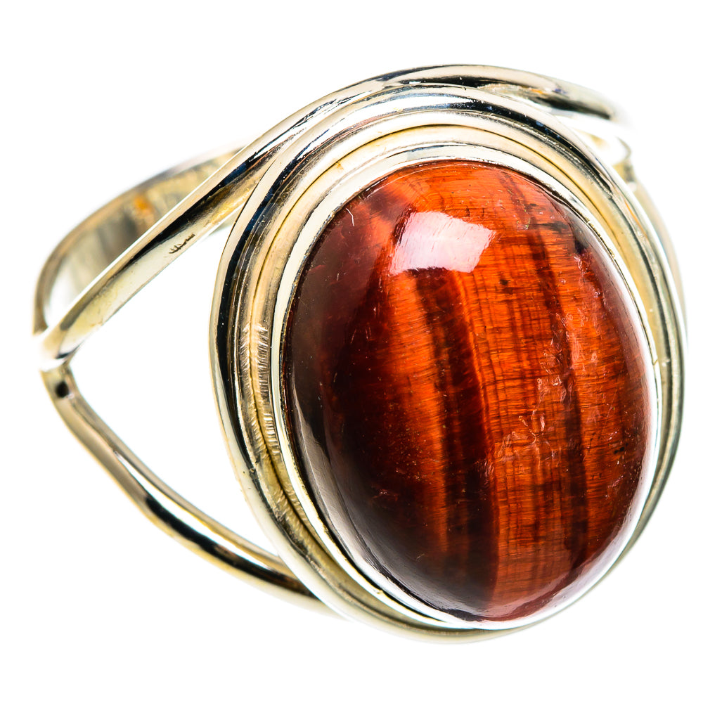 Red Tiger Eye Rings handcrafted by Anasilvercos - RING86742