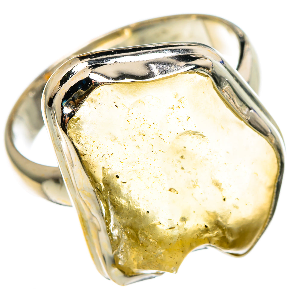 Libyan Desert Glass Rings handcrafted by Anasilvercos - RING86743
