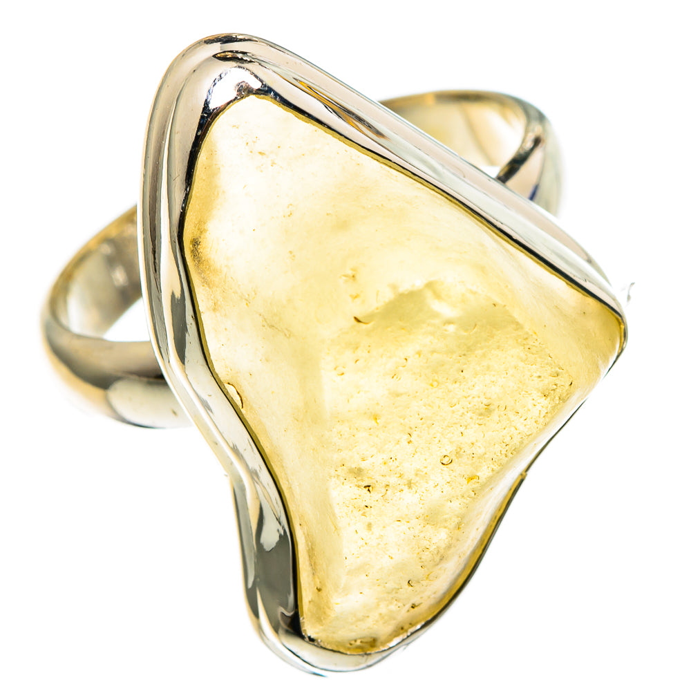 Libyan Desert Glass Rings handcrafted by Anasilvercos - RING86744