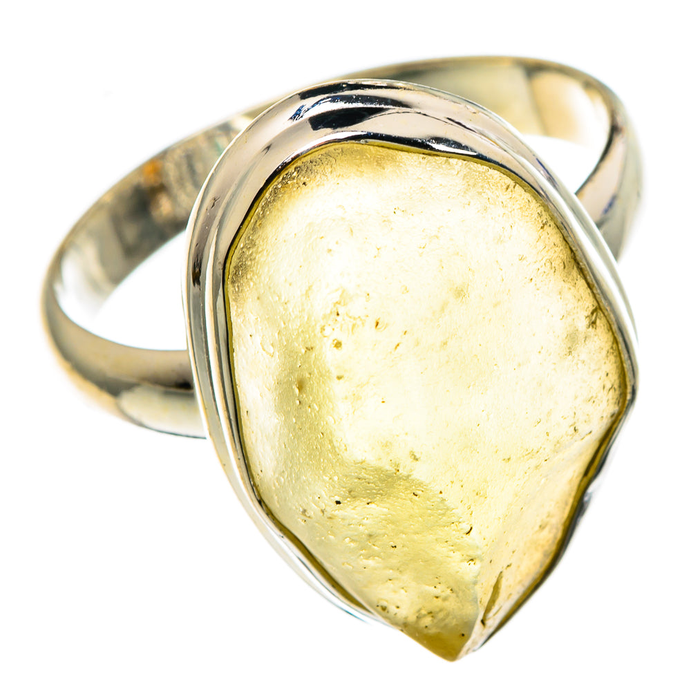 Libyan Desert Glass Rings handcrafted by Anasilvercos - RING86746