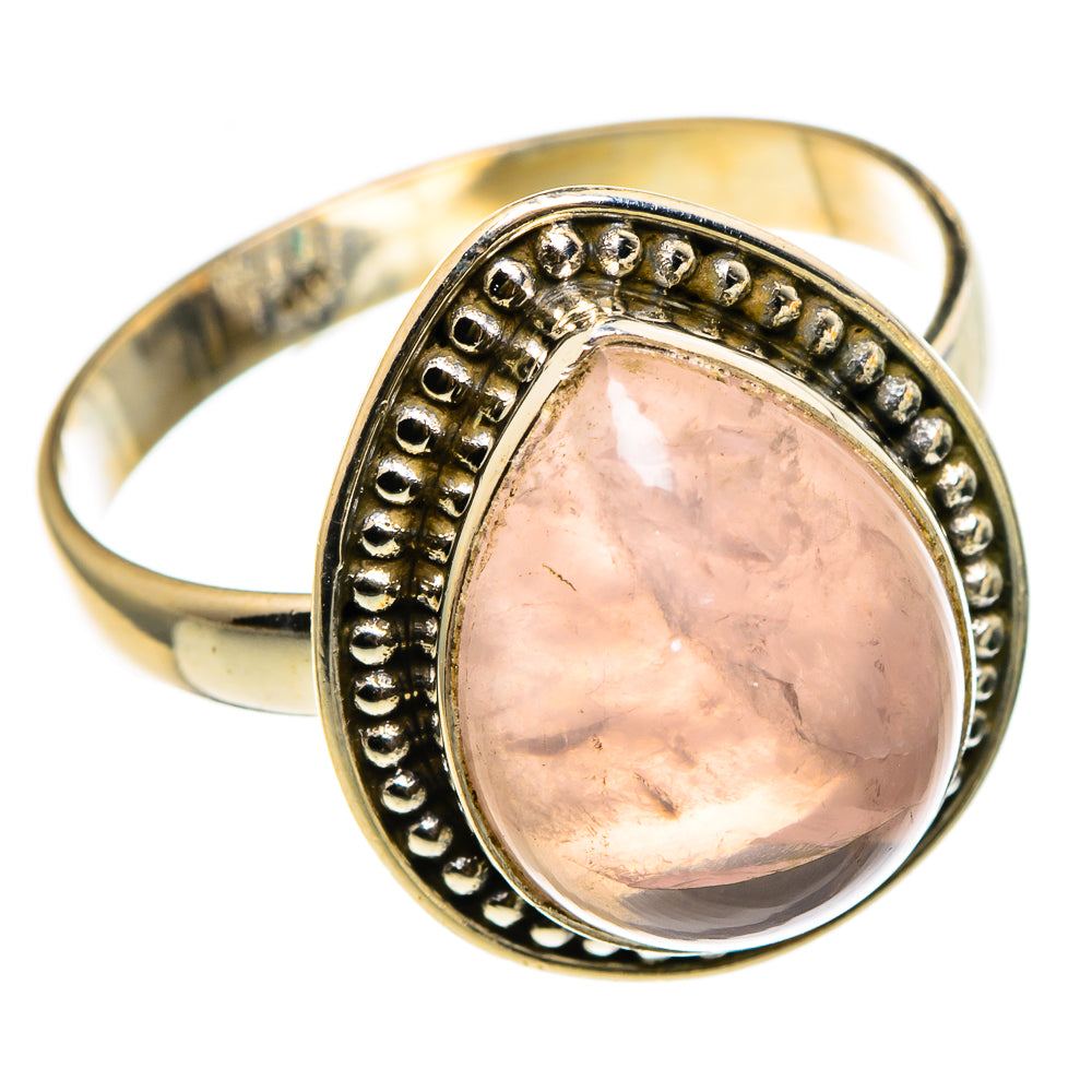 Rose Quartz Rings handcrafted by Anasilvercos - RING86749