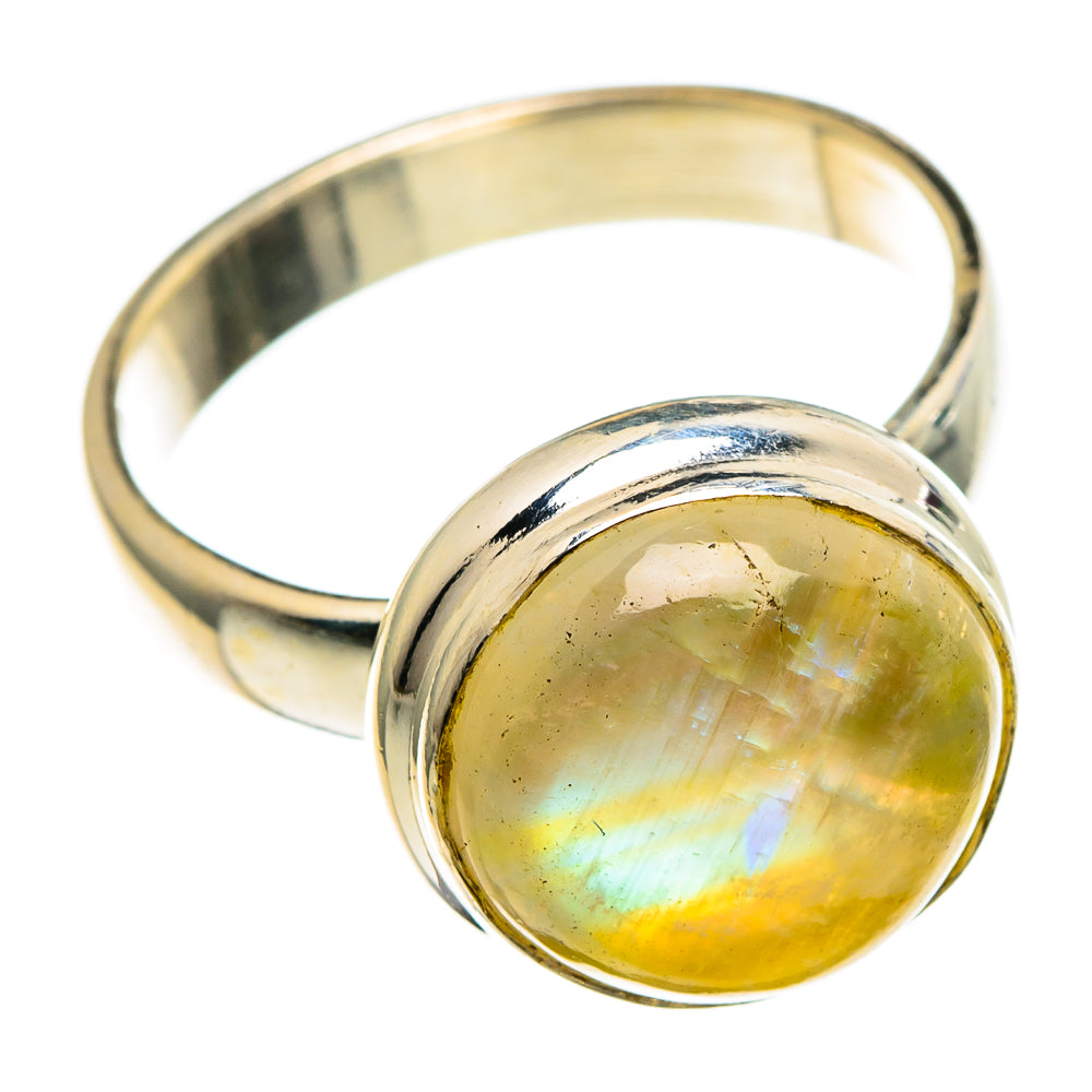 Yellow Moonstone Rings handcrafted by Anasilvercos - RING86763
