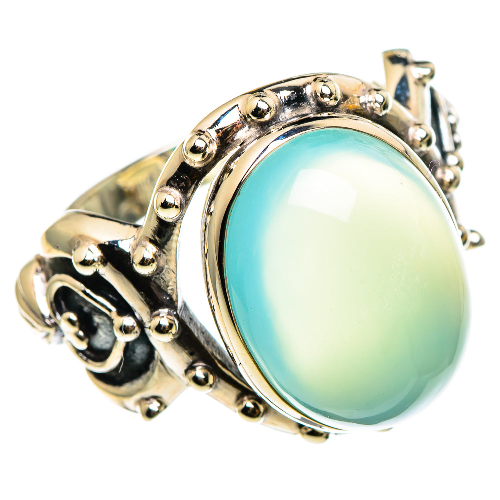 Aqua Chalcedony Rings handcrafted by Anasilvercos - RING86766