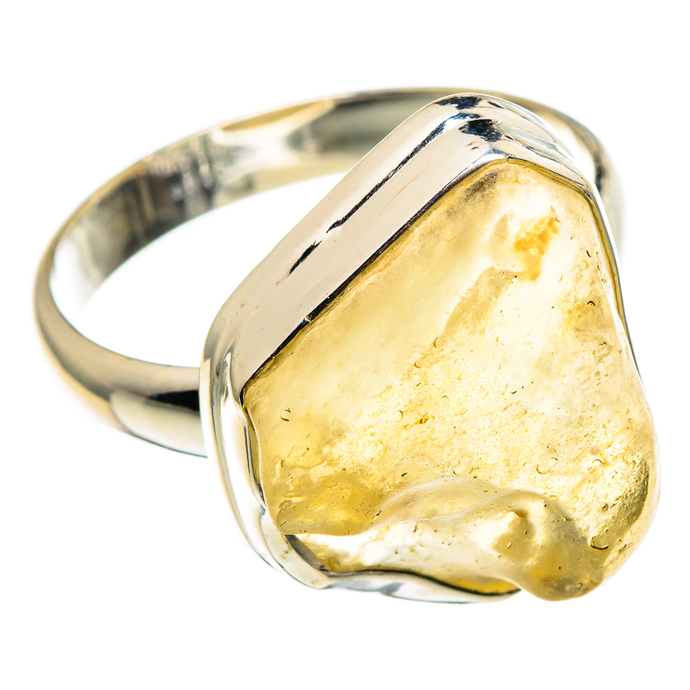 Libyan Desert Glass Rings handcrafted by Anasilvercos - RING86775