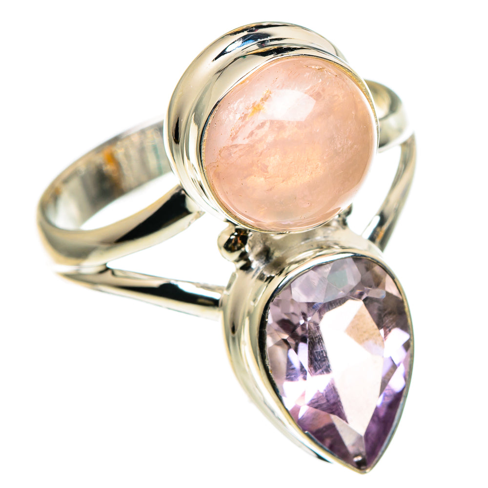 Rose Quartz Rings handcrafted by Anasilvercos - RING86788