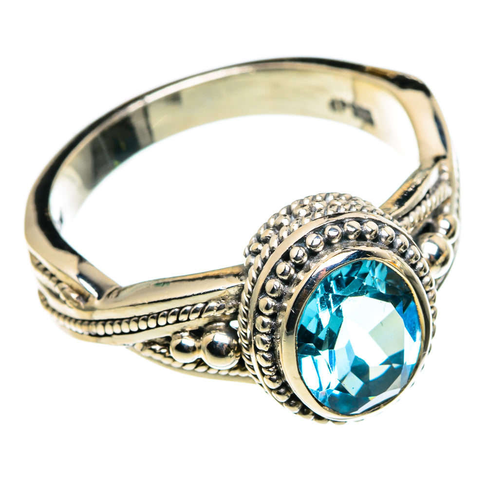 Blue Topaz Rings handcrafted by Anasilvercos - RING86796