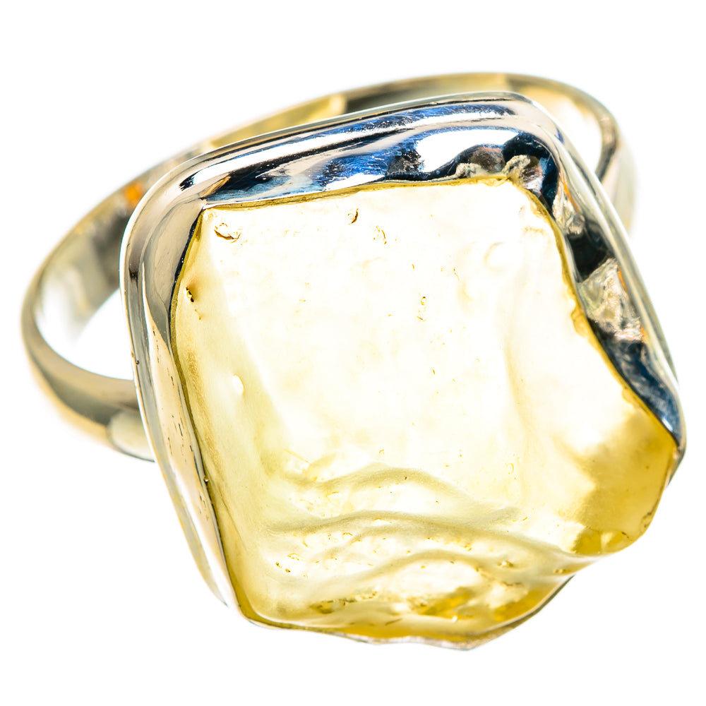 Libyan Desert Glass Rings handcrafted by Anasilvercos - RING86808