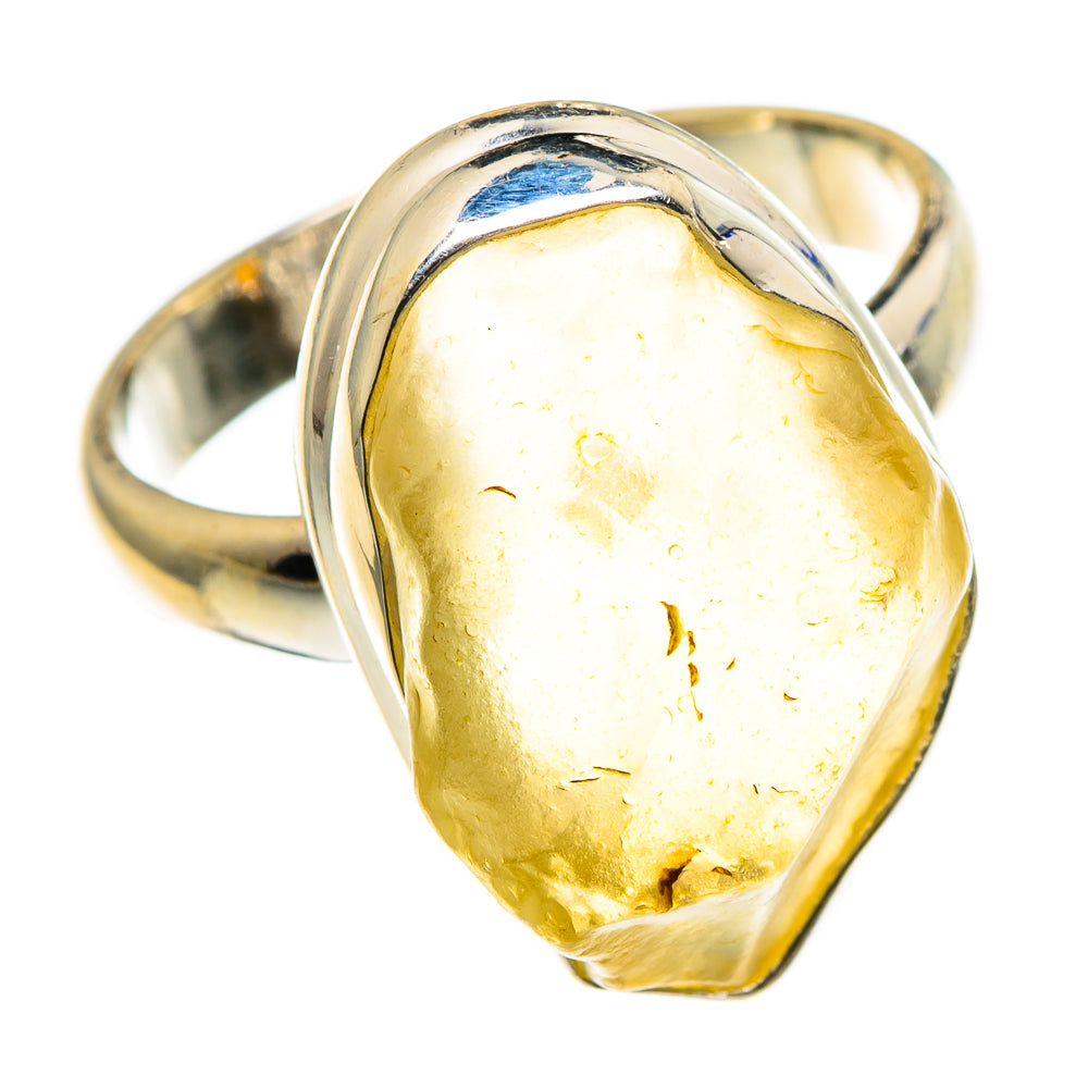 Libyan Desert Glass Rings handcrafted by Anasilvercos - RING86809