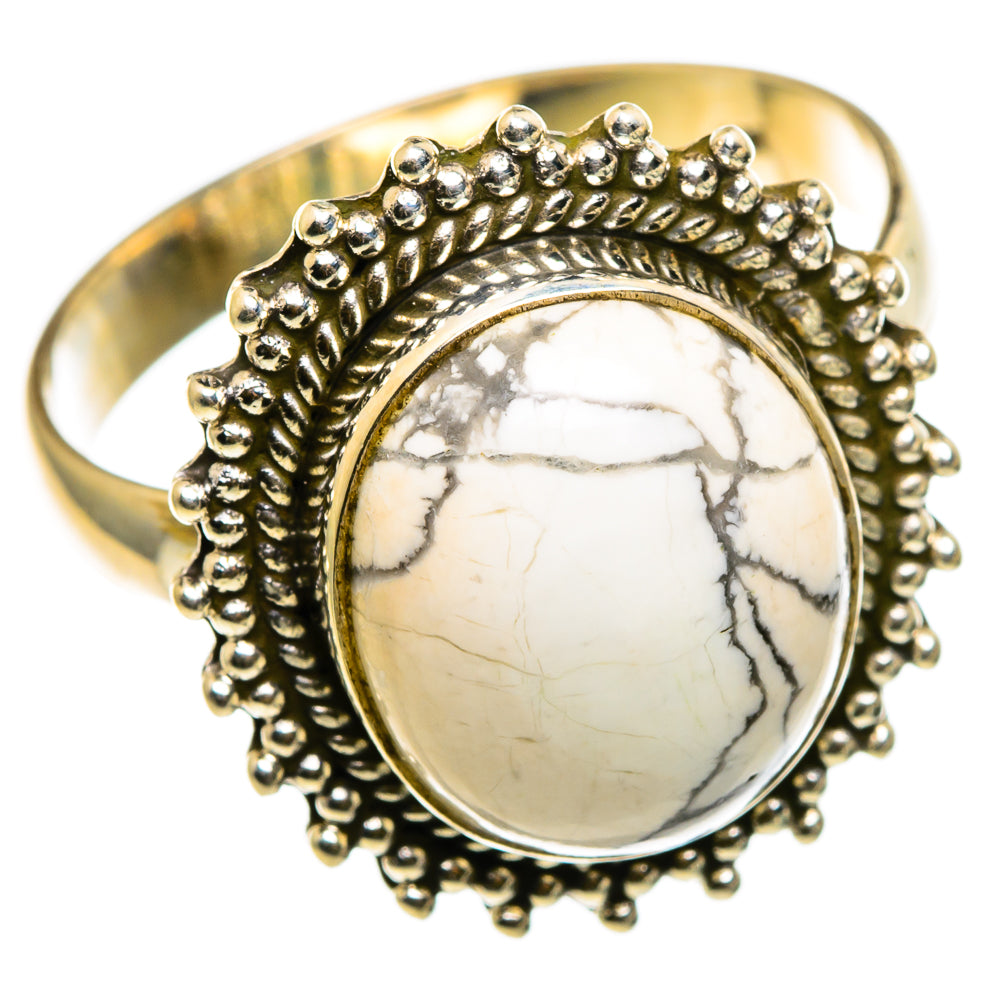 Howlite Rings handcrafted by Anasilvercos - RING86817 - Photo 2