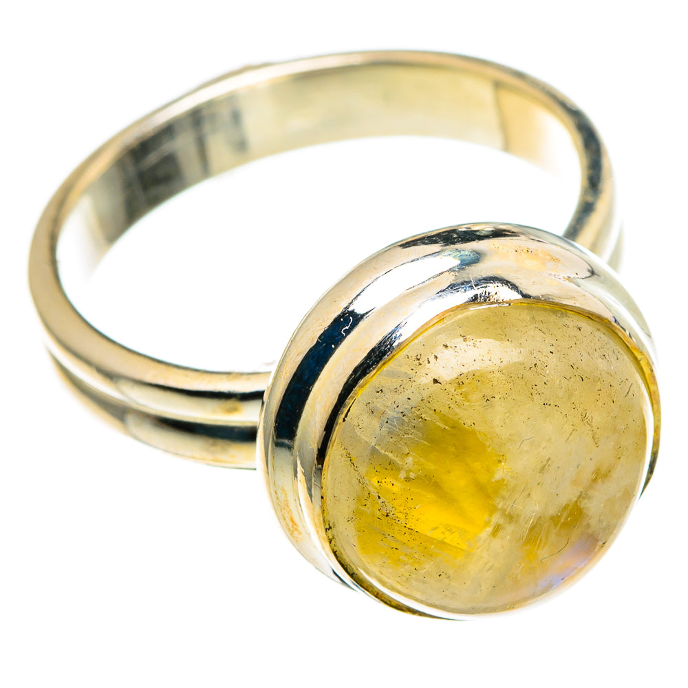 Yellow Moonstone Rings handcrafted by Anasilvercos - RING86823