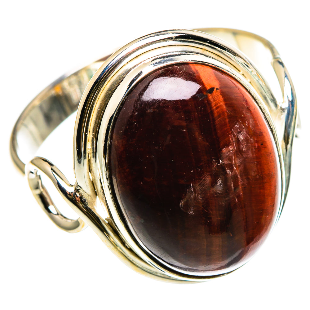 Red Tiger Eye Rings handcrafted by Anasilvercos - RING86835