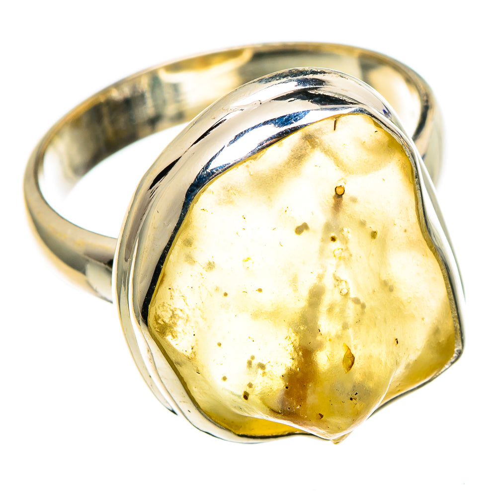 Libyan Desert Glass Rings handcrafted by Anasilvercos - RING86838